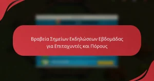 Βραβεία Σημείων Εκδηλώσεων Εβδομάδας για Επιταχυντές και Πόρους