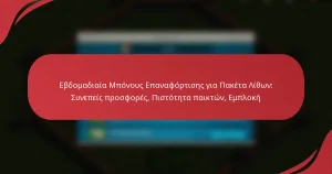 Εβδομαδιαία Μπόνους Επαναφόρτισης για Πακέτα Λίθων: Συνεπείς προσφορές, Πιστότητα παικτών, Εμπλοκή